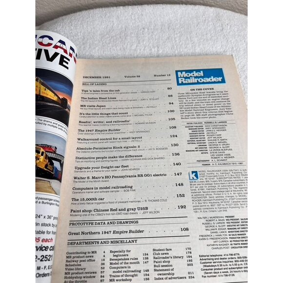 3 Issues Model Railroader Magazine October November December 1991 Train Articles - Picture 5 of 7